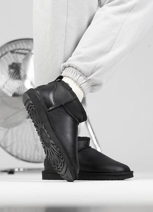 Женские ugg ultramini black leather 39