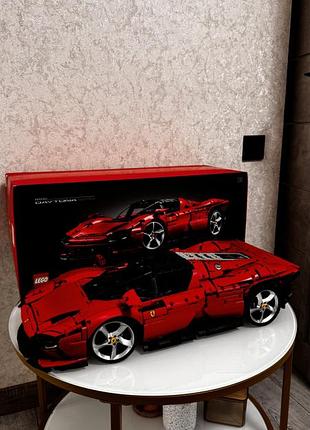 Конструктор для хлопчика lego technic ferrari daytona sp3, червоний