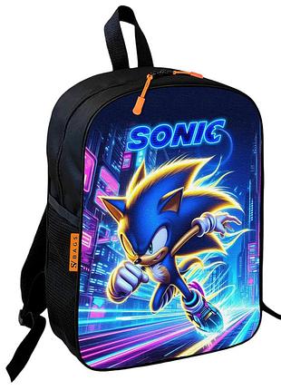 Рюкзак школьный детский супер соник «super sonic» 36х27 см для мальчика (01148)