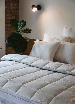 Одеяло ecotton ecofill premium 140х205 см полуторное антиаллергенное с био-пухом белое в чехле для хранения