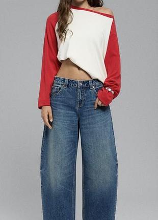 Джинси barrel fit stradivarius 2