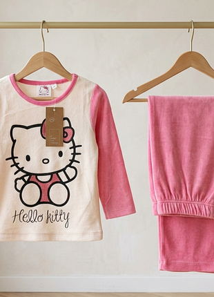 Піжама для дівчинки hello kitty рожева з малюнком