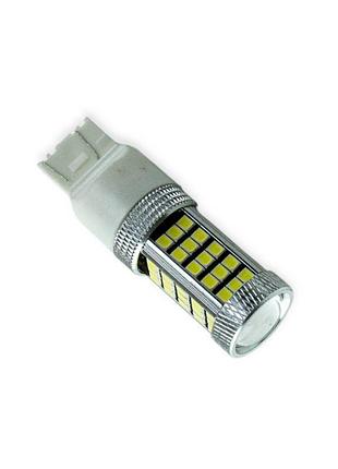 Автолампа світлодіодна бц 12-21 5 white 66 smd 2835 з лінзою megalight