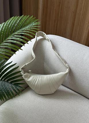 Сумка lemaire small croissant bag white
