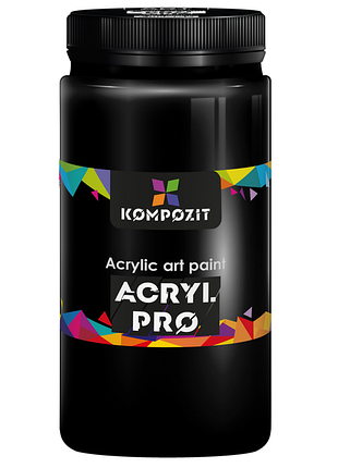 Краска художественная acryl pro art kompozit 1 л, 540 марс черный