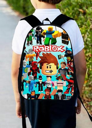 Рюкзак детский роблокс "roblox" 34х27см, городской ранец для мальчика с принтом (00379)
