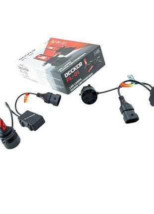 Лампа led hb4 12v-24v 45w pl-01 5000k 10000l радіатор з вентилятором decker