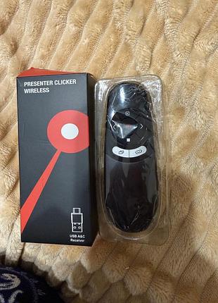Бездротовий презентер-клікер з лазерною указкою, usb/usb type-c
