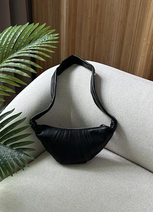 Сумка lemaire small croissant bag black 5