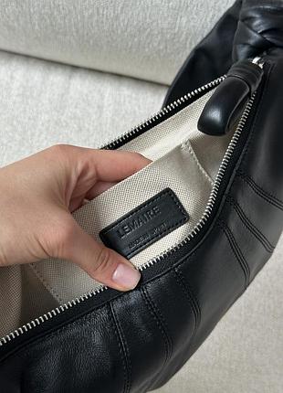 Сумка lemaire small croissant bag black 10