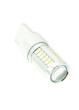 Автолампа світлодіодна бц 12-21 white 33(30 3) smd 5630 лінза megalight