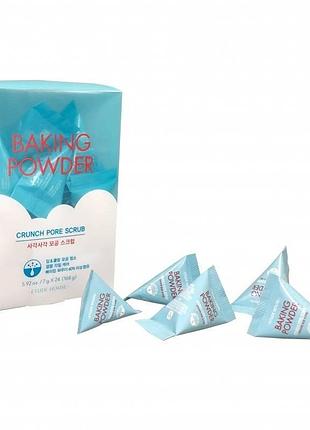 Содовий скраб для обличчя etude house baking powder crunch pore scrub 24*7 g