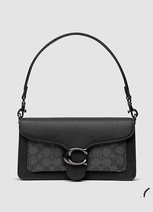Сумка coach tabby black/grey shoulder bag 26 in signature canvas
