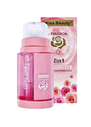 Сыворотка и эмульсия для лица 2 в 1 с экстрактом розы 2in1 essence serum rose 2*35 ml