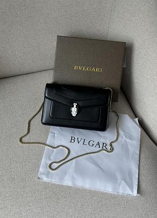 Сумка bvlgari serpenti forever crossbody mini bag black