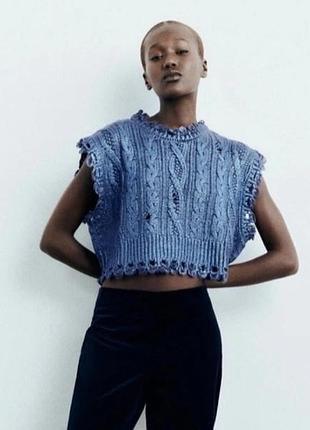 В'язаний жилет zara