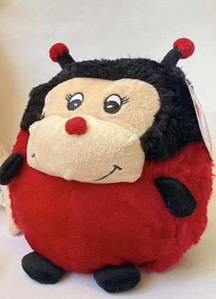 Шикарная мягкая игрушка божья коровка kellytoy puffy красная