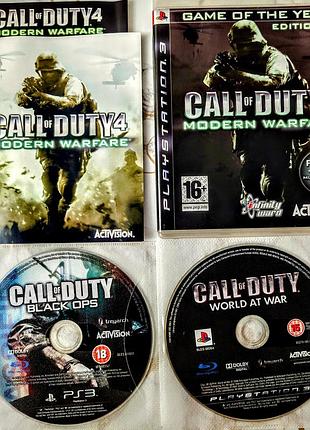 Call of duty: mw + world of war + black ops (ps3) ліцензія pal