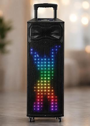 Портативная колонка t8 / акустична колонка ukc t8 pro / bluetooth, fm, karaoke акустическая система