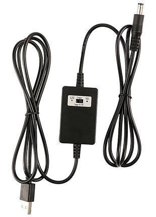 Кабель usb-dc 5.5x2.5 для роутерів з повишайкою з 5в на 9в/12в