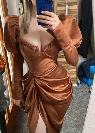 Распродажа платье prettylittlething миди драпировка