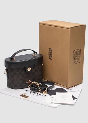 Сумка coach kay crossbody brown in signature canvas