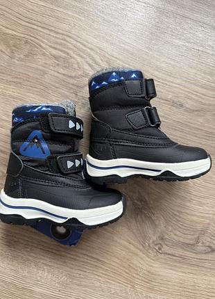 Чоботи для дітей lupilu baby winter boots чорні, розмір 20