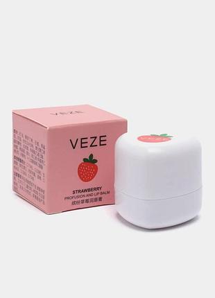 Фруктовый бальзам для губ клубника veze strawberry