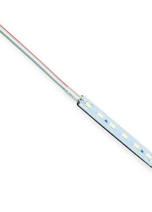 Стрічка світлодіодна метал. 24v 6 smd діод зелена 10см megalight