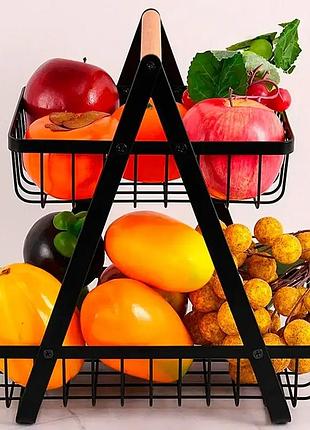 Корзина для фруктов два яруса, 32х30х18см коvegetable