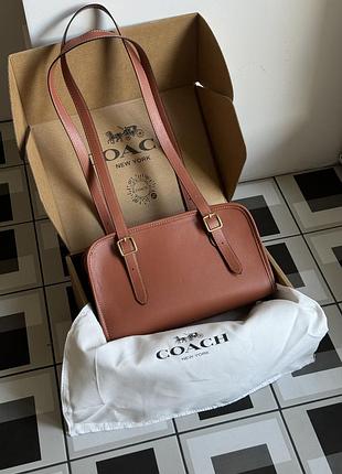 Сумка coach 1941 swing zip bag brown 2