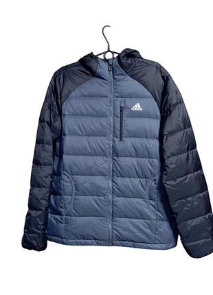 Куртка чоловіча adidas дута сіро-чорна