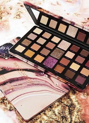 Палетка тіней для повік makeup revolution forever limitless allure, 27 відтінків, матові та мерехтливі тіні, нюдові, теплі та ягідні тони 2