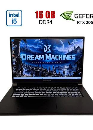 Игровой ноутбук б-класс dream machines rg2050-17ua31 / 17.3" (1920x1080) ips / intel core i5-12450h (8 (12) ядер по 2.0 - 4.4 ghz)