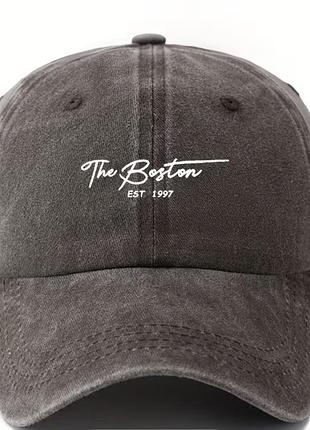 Бейсболка унісекс the boston сіра