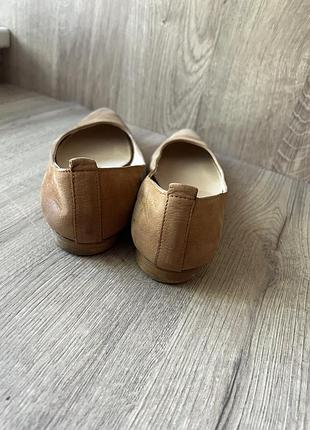 Шкіряні балетки човники беж 6