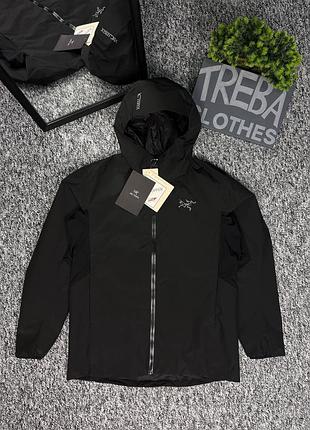Куртка arcteryx solano hoody ветровка черная размер m l xl