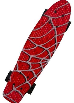 Пенни борд скейтборд penny board fish skateboards 22" abec-7 с светящимися колесами