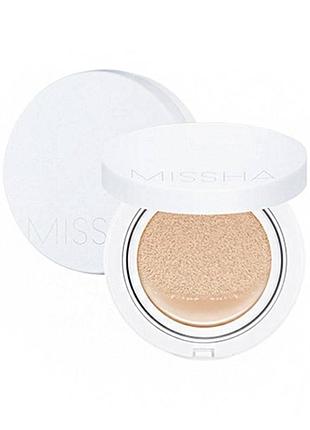Увлажняющий кушон с противоспалительным действием missha magic cushion moist up (spf50+/pa+++) тон 21, 15g