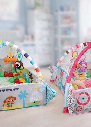 Ігровий килимок lean toys 5в1 з кульками у подарунок / килимок для розвитку x-647