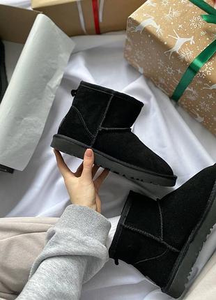 Трендові ugg mini black suede 🖤