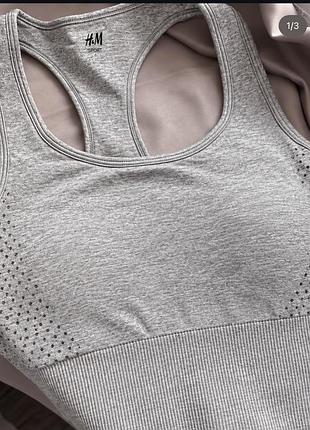 Топ жіночий h&m спортивний сірий