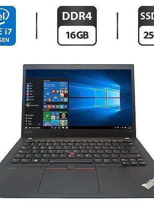Ноутбук б-класс lenovo thinkpad t14s gen 1 / 14" (1920x1080) ips / intel core i7-10510u (4 (8) ядер по 1.8 - 4.9 ghz) / 16 gb ddr4