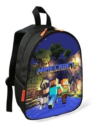 Рюкзак minecraft стив и алекс детский школьный/городский 34х27х13 см для мальчика (02414)