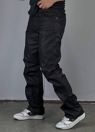 G star raw 3301 loose waxed джинси штаны джинсы штани брюки деним одяг одежда классические вощені прямые ваксованые ж стар рав плотные вакс 977