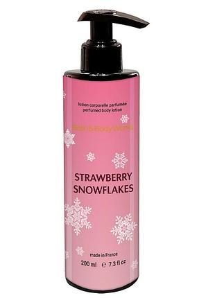 Парфюмированный лосьон для тела bath & body works strawberry snowflakes brand collection 200 мл