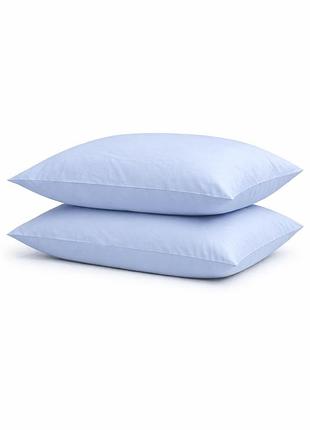Комплект наволочек ecotton 50х70 см из сатина 2 шт (арт. 14-4206) pearl blue светло-голубой