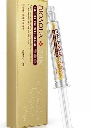 Сироватка з гіалуроновою кислотою і золотом bioaqua gold 24k hydra essence 10ml