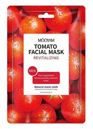 Тканинна маска з томатом для відновлення шкіри mooyam tomato facial mask revitalizing