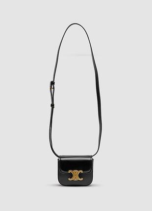 Сумка celine triomphe mini claude shoulder bag black